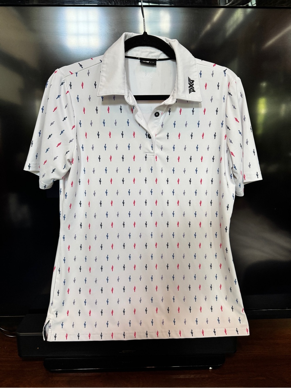 PXG White Polo with Red & Navy Micro Figures